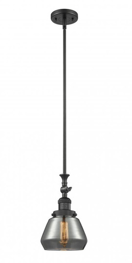 Fulton - 1 Light - 7 inch - Matte Black - Stem Hung - Adjustable Mini Pendant (3442|206-BK-G173)