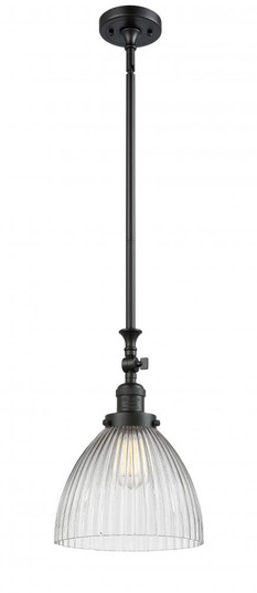Seneca Falls - 1 Light - 10 inch - Matte Black - Stem Hung - Adjustable Mini Pendant (3442|206-BK-G222)