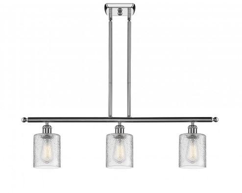 Cobbleskill - 3 Light - 36 inch - Polished Chrome - Stem hung - Island Light (3442|516-3I-PC-G112-LED)