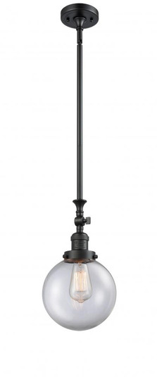 Beacon - 1 Light - 8 inch - Matte Black - Stem Hung - Adjustable Mini Pendant (3442|206-BK-G202-8)