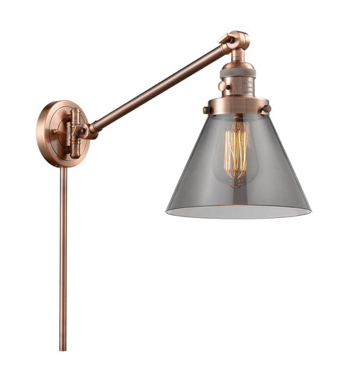 Cone - 1 Light - 8 inch - Antique Copper -Adjustable Swing Arm (3442|237-AC-G43)
