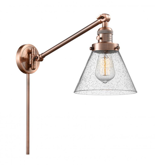 Cone - 1 Light - 8 inch - Antique Copper -Adjustable Swing Arm (3442|237-AC-G44)
