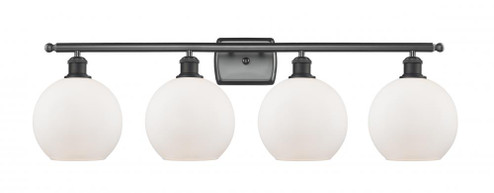 Athens - 4 Light - 38 inch - Matte Black - Bath Vanity Light (3442|516-4W-BK-G121)
