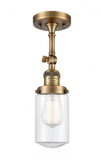 Dover - 1 Light - 5 inch - Brushed Brass - Adjustable Semi-Flush Mount (3442|201F-BB-G312)