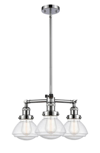 Olean - 3 Light - 19 inch - Polished Chrome - Stem Hung - Chandelier (3442|207-PC-G324-LED)