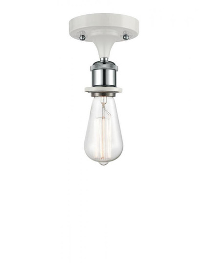 Bare Bulb - 1 Light - 5 inch - White Polished Chrome - Semi-Flush Mount (3442|516-1C-WPC)