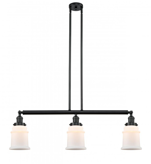 Canton - 3 Light - 39 inch - Matte Black - Stem Hung - Adjustable Island Light (3442|213-BK-G181)