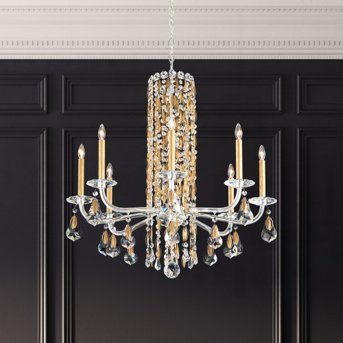 Siena 8 Light 120V Chandelier (No Spikes) in Black with Clear Heritage Handcut Crystal (168|RS83081N-51H)