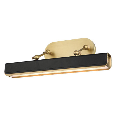 Valise Picture 20-in Vintage Brass/Tuxedo Leather LED Wall/Picture Light (7713|PL307919VBTL)