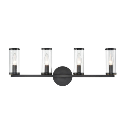 Revolve Clear Glass/Urban Bronze 4 Lights Damp-Rated Wall/Vanity Light (7713|WV309044UBCG)