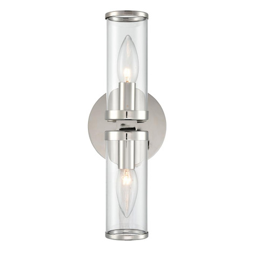 Revolve Clear Glass/Polished Nickel 2 Lights Wall/Vanity (7713|WV309002PNCG)