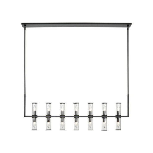 Revolve Clear Glass/Urban Bronze 14 Lights Linear Pendant (7713|LP309077UBCG)