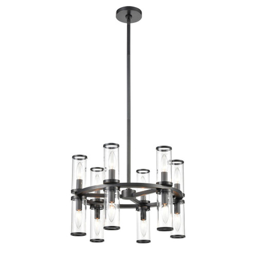 Revolve 19-in Clear Glass/Urban Bronze 12 Light Chandelier (7713|CH309066UBCG)