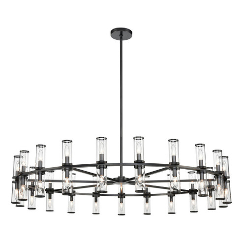 Revolve Clear Glass/Urban Bronze 42 Lights Chandelier (7713|CH309042UBCG)