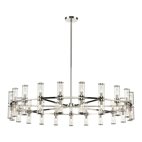 Revolve Clear Glass/Polished Nickel 42 Lights Chandeliers (7713|CH309042PNCG)