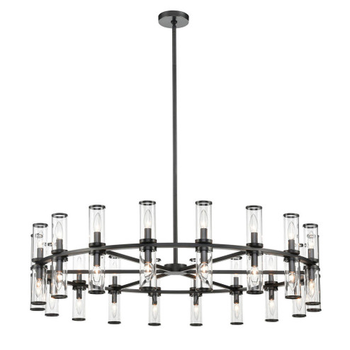 Revolve Clear Glass/Urban Bronze 36 Lights Chandelier (7713|CH309036UBCG)