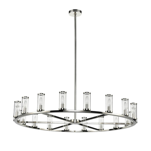 Revolve Clear Glass/Polished Nickel 18 Lights Chandelier (7713|CH309018PNCG)