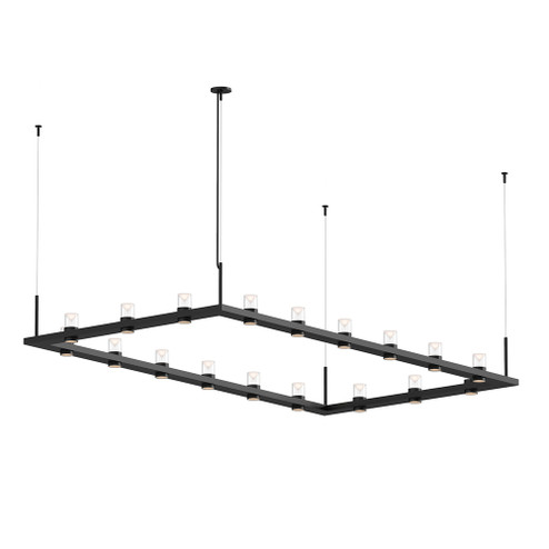 4' x 8' Rectangle LED Pendant with Clear w/Cone Uplight Trim (107|20QKR48B)