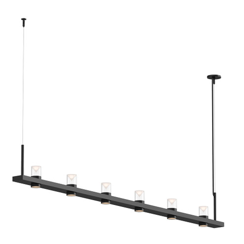 8' Linear LED Pendant with Clear w/Cone Uplight Trim (107|20QKL08B)