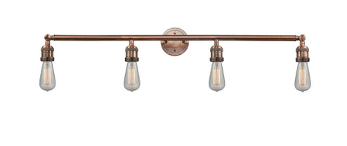 Bare Bulb - 4 Light - 42 inch - Antique Copper - Adjustable Bath Vanity Light (3442|215-AC)