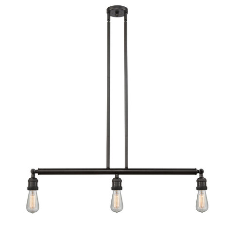 Bare Bulb - 3 Light - 38 inch - Oil Rubbed Bronze - Stem Hung - Adjustable Island Light (3442|213-OB)