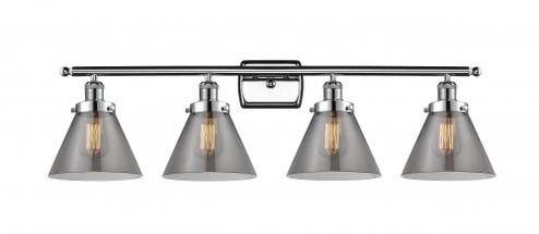 Cone - 4 Light - 38 inch - Polished Chrome - Bath Vanity Light (3442|916-4W-PC-G43-LED)