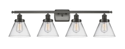 Cone - 4 Light - 38 inch - Oil Rubbed Bronze - Bath Vanity Light (3442|916-4W-OB-G42-LED)