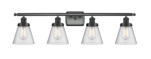Cone - 4 Light - 36 inch - Matte Black - Bath Vanity Light (3442|916-4W-BK-G64)