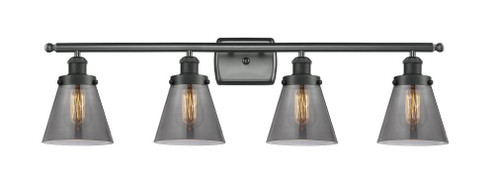 Cone - 4 Light - 36 inch - Matte Black - Bath Vanity Light (3442|916-4W-BK-G63-LED)