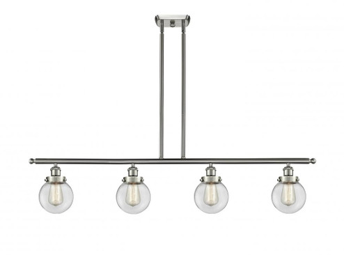 Beacon - 4 Light - 48 inch - Brushed Satin Nickel - Stem Hung - Island Light (3442|916-4I-SN-G202-6)