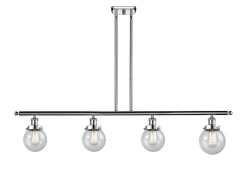 Beacon - 4 Light - 48 inch - Polished Chrome - Stem Hung - Island Light (3442|916-4I-PC-G204-6)
