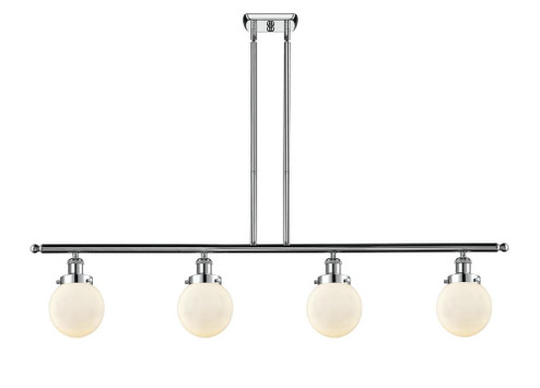 Beacon - 4 Light - 48 inch - Polished Chrome - Stem Hung - Island Light (3442|916-4I-PC-G201-6-LED)