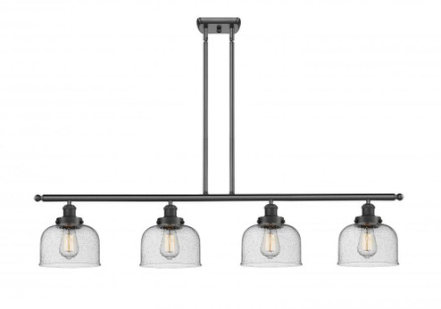 Bell - 4 Light - 48 inch - Matte Black - Stem Hung - Island Light (3442|916-4I-BK-G74-LED)