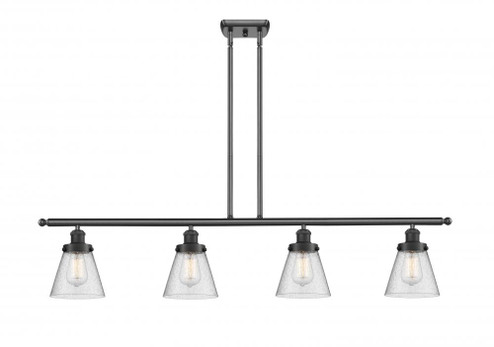 Cone - 4 Light - 48 inch - Matte Black - Stem Hung - Island Light (3442|916-4I-BK-G64)