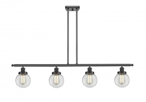 Beacon - 4 Light - 48 inch - Matte Black - Stem Hung - Island Light (3442|916-4I-BK-G202-6)