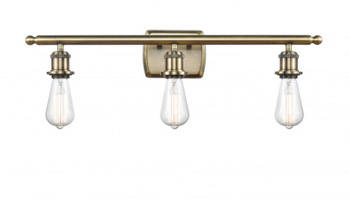 Bare Bulb - 3 Light - 26 inch - Antique Brass - Bath Vanity Light (3442|516-3W-AB-LED)