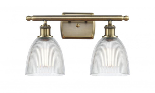 Castile - 2 Light - 16 inch - Antique Brass - Bath Vanity Light (3442|516-2W-AB-G382-LED)