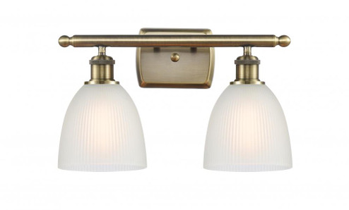 Castile - 2 Light - 16 inch - Antique Brass - Bath Vanity Light (3442|516-2W-AB-G381)