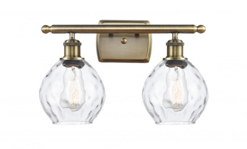 Waverly - 2 Light - 16 inch - Antique Brass - Bath Vanity Light (3442|516-2W-AB-G362)