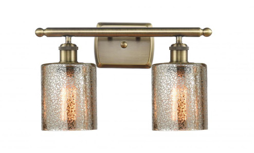 Cobbleskill - 2 Light - 15 inch - Antique Brass - Bath Vanity Light (3442|516-2W-AB-G116-LED)