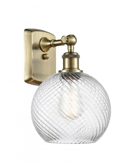 Twisted Swirl 1 Light Sconce part of the Ballston Collection (3442|516-1W-AB-G1214-8)