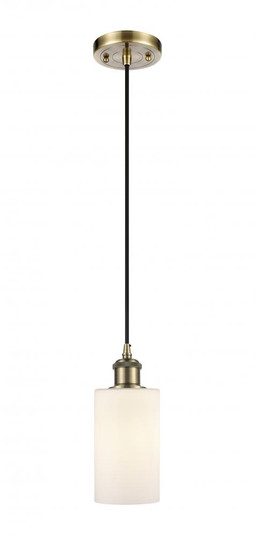 Clymer - 1 Light - 4 inch - Antique Brass - Cord hung - Mini Pendant (3442|516-1P-AB-G801-LED)