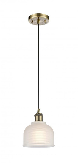Dayton - 1 Light - 6 inch - Antique Brass - Cord hung - Mini Pendant (3442|516-1P-AB-G411-LED)