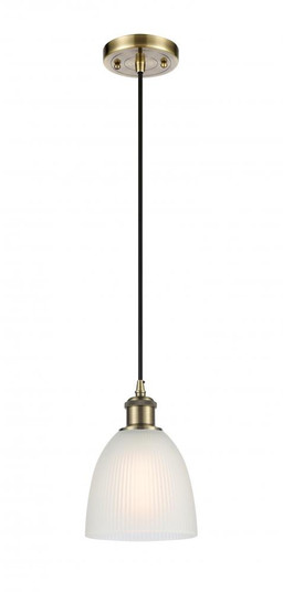 Castile - 1 Light - 6 inch - Antique Brass - Cord hung - Mini Pendant (3442|516-1P-AB-G381)