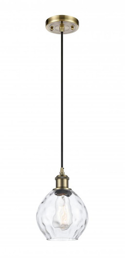 Waverly - 1 Light - 6 inch - Antique Brass - Cord hung - Mini Pendant (3442|516-1P-AB-G362-LED)