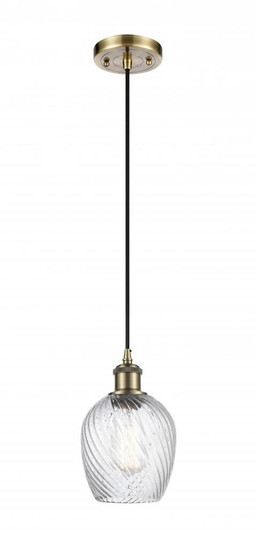 Salina - 1 Light - 6 inch - Antique Brass - Cord hung - Mini Pendant (3442|516-1P-AB-G292-LED)