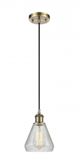 Conesus - 1 Light - 6 inch - Antique Brass - Cord hung - Mini Pendant (3442|516-1P-AB-G275-LED)