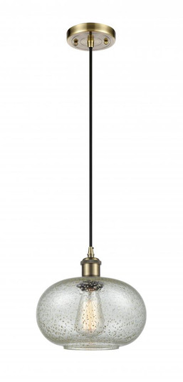 Gorham - 1 Light - 10 inch - Antique Brass - Cord hung - Mini Pendant (3442|516-1P-AB-G249-LED)