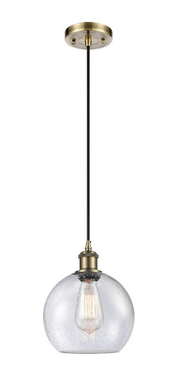 Athens - 1 Light - 8 inch - Antique Brass - Cord hung - Mini Pendant (3442|516-1P-AB-G124)