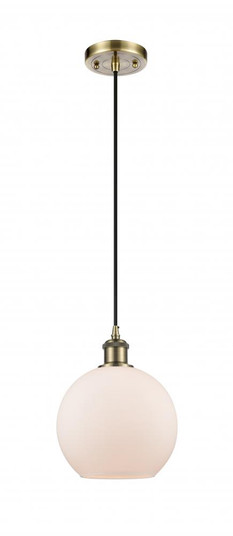 Athens - 1 Light - 8 inch - Antique Brass - Cord hung - Mini Pendant (3442|516-1P-AB-G121-LED)